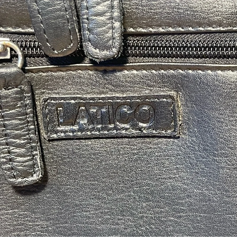 LATICO Black Leather Crossbody Organizer Bag RFID Wallet Travel Messenger Purse